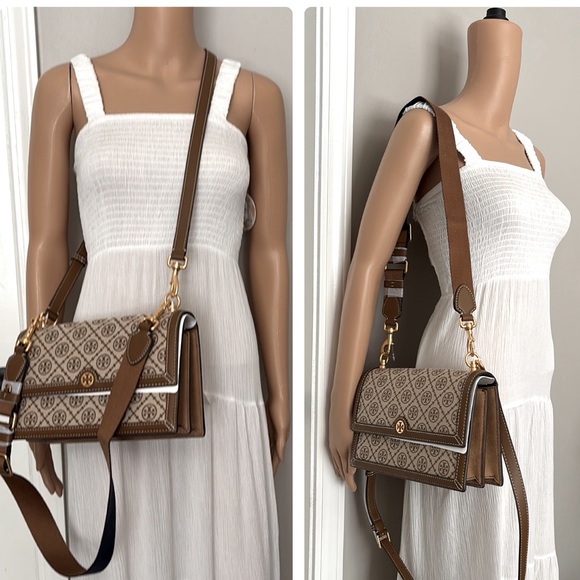 TORY BURCH T Monogram Jacquard Medium Shoulder bag - Picture 13 of 16